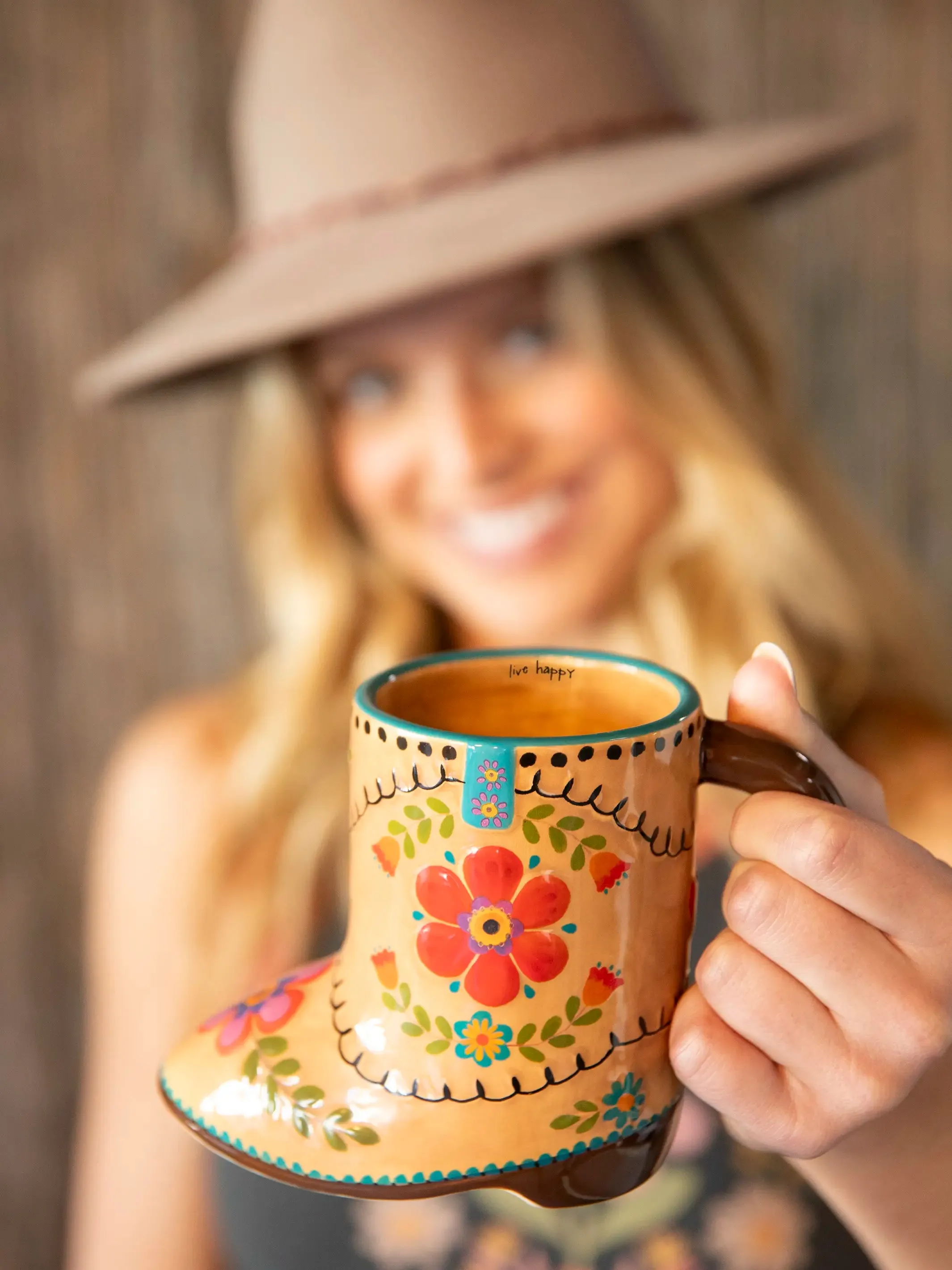 Folk Art Coffee Mug - Betty the Boot