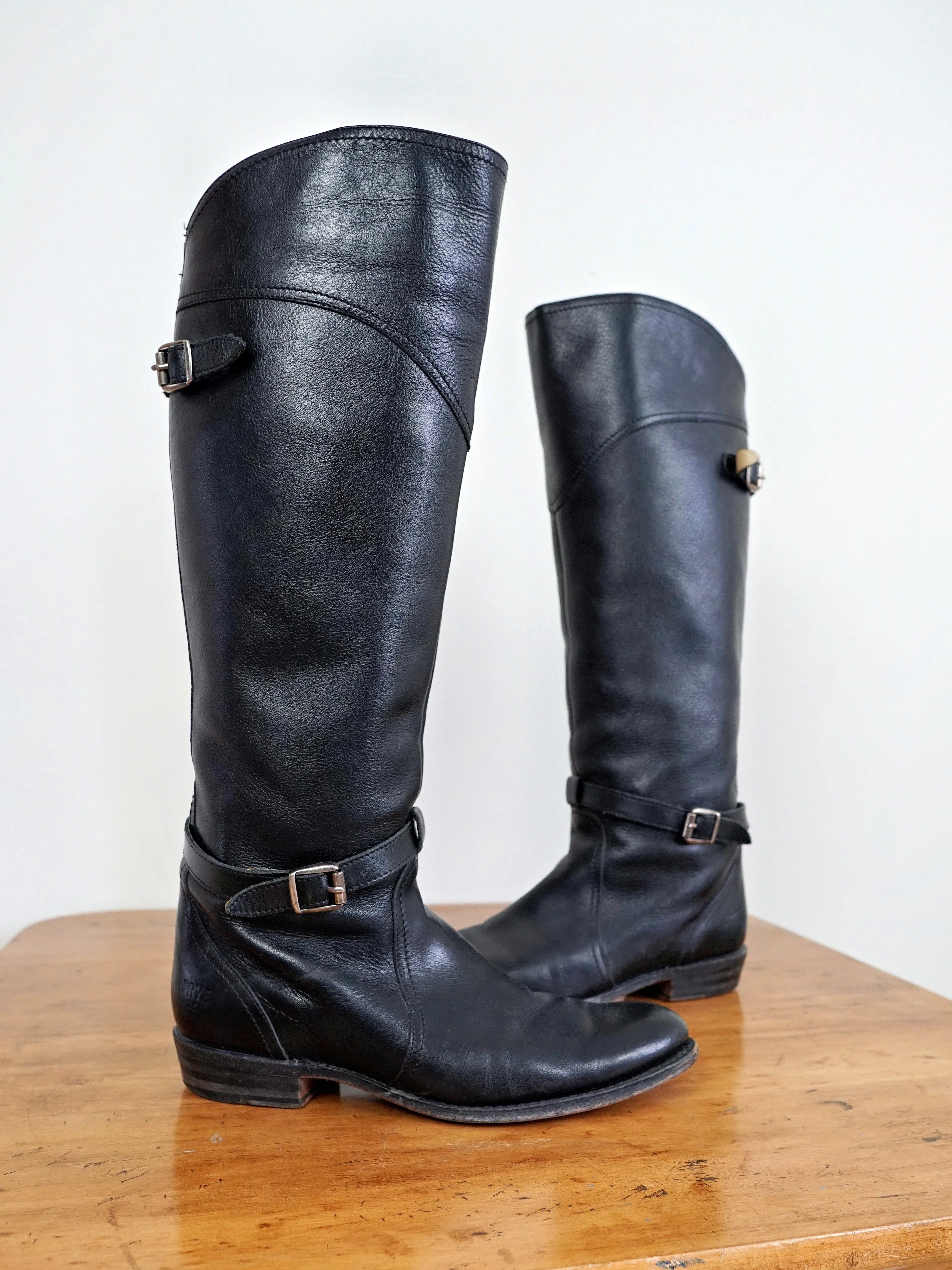 Frye Dorado Black Riding Boots | 7.5