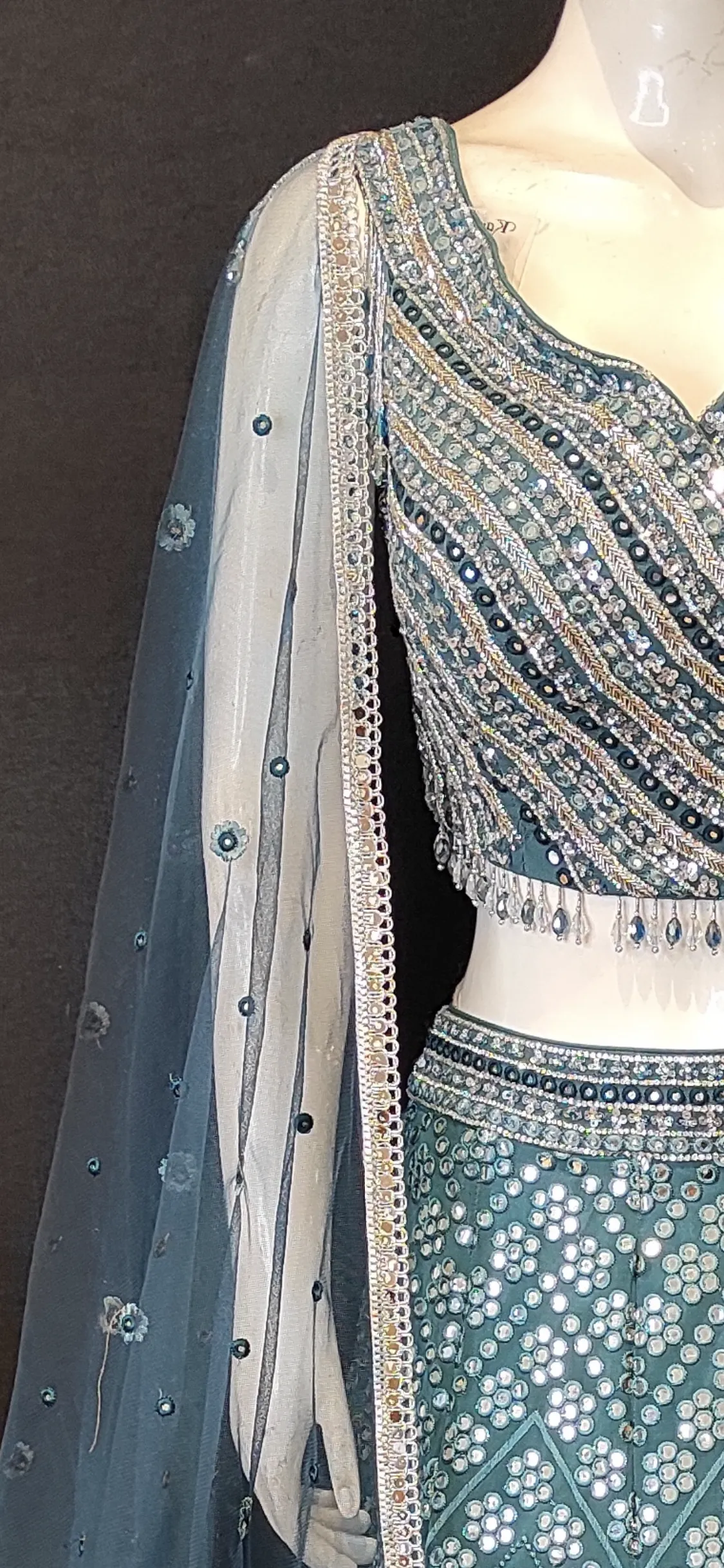 Georgette Lehenga Choli with Gota Work and Hand Work