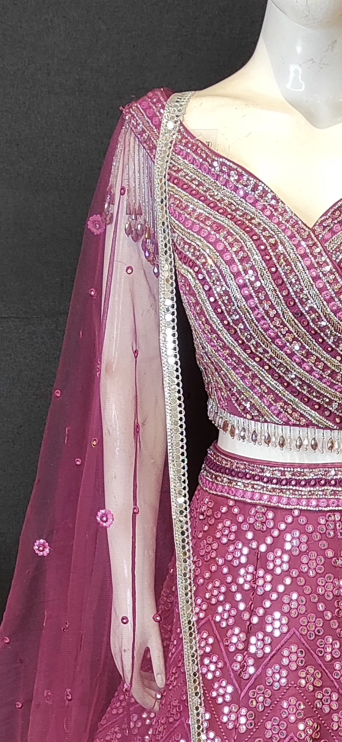 Georgette Lehenga Choli with Gota Work and Hand Work