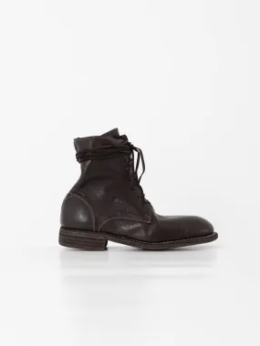 Guidi Front Tie/Back Zip Boot 995BZ, Dark Brown