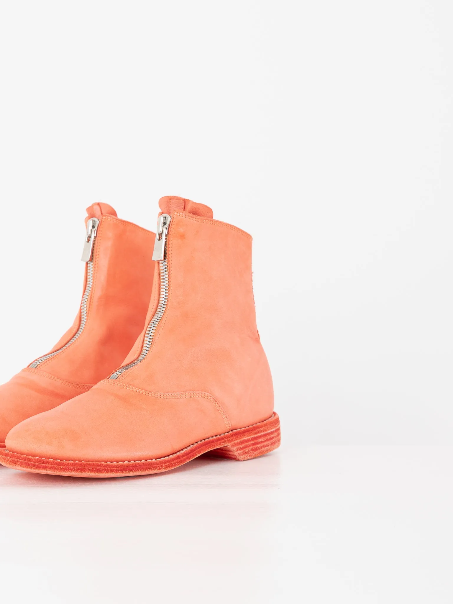 Guidi Front Zip Boot 210, Coral