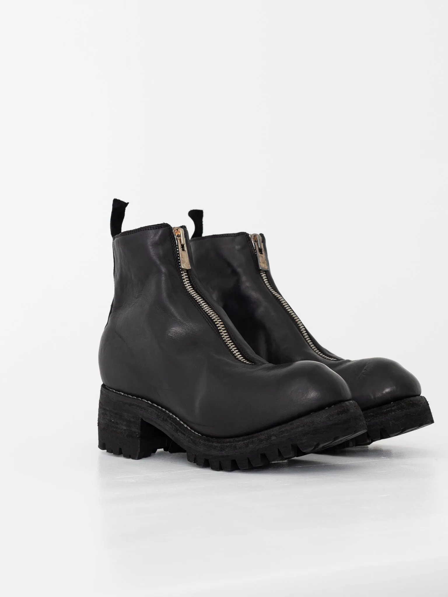 Guidi Front Zip Boot PL1V, Black