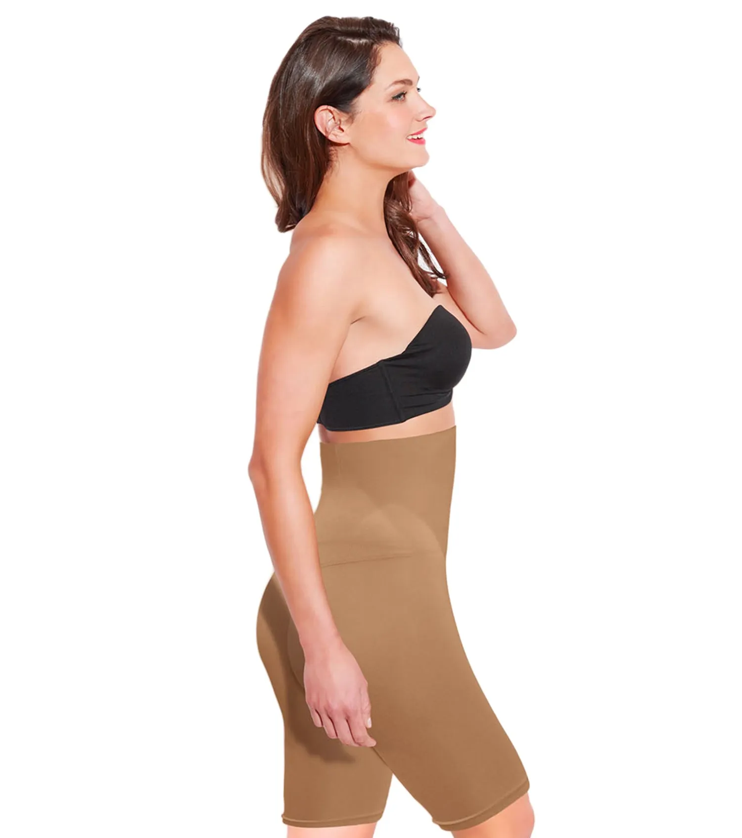 Hi-Waist Thigh Slimmer - (Low & Medium Compression)