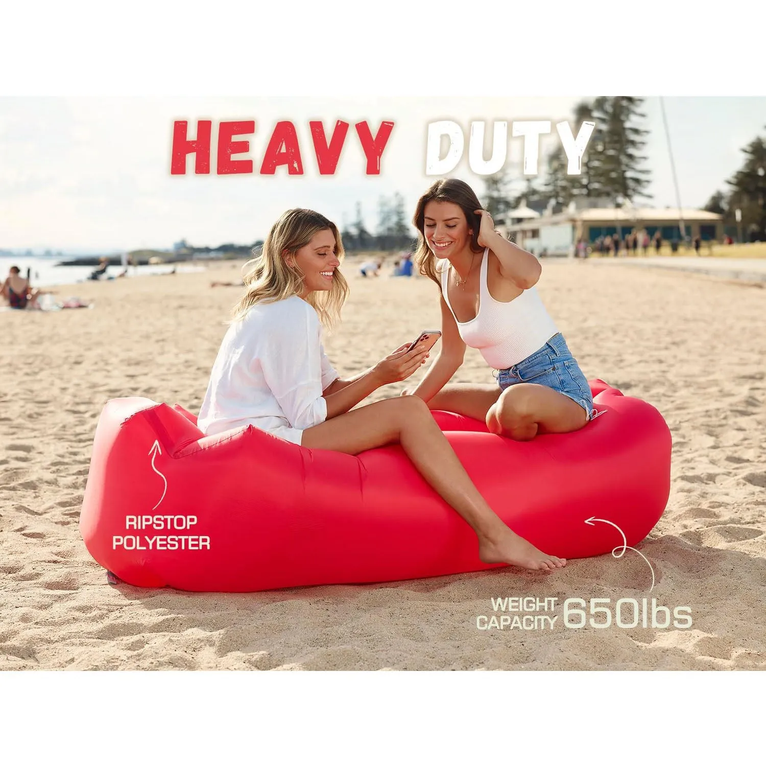 Inflatable Lounger Air Sofa Chair, Portable Waterproof Couch for Hiking, Picnics, Outdoor