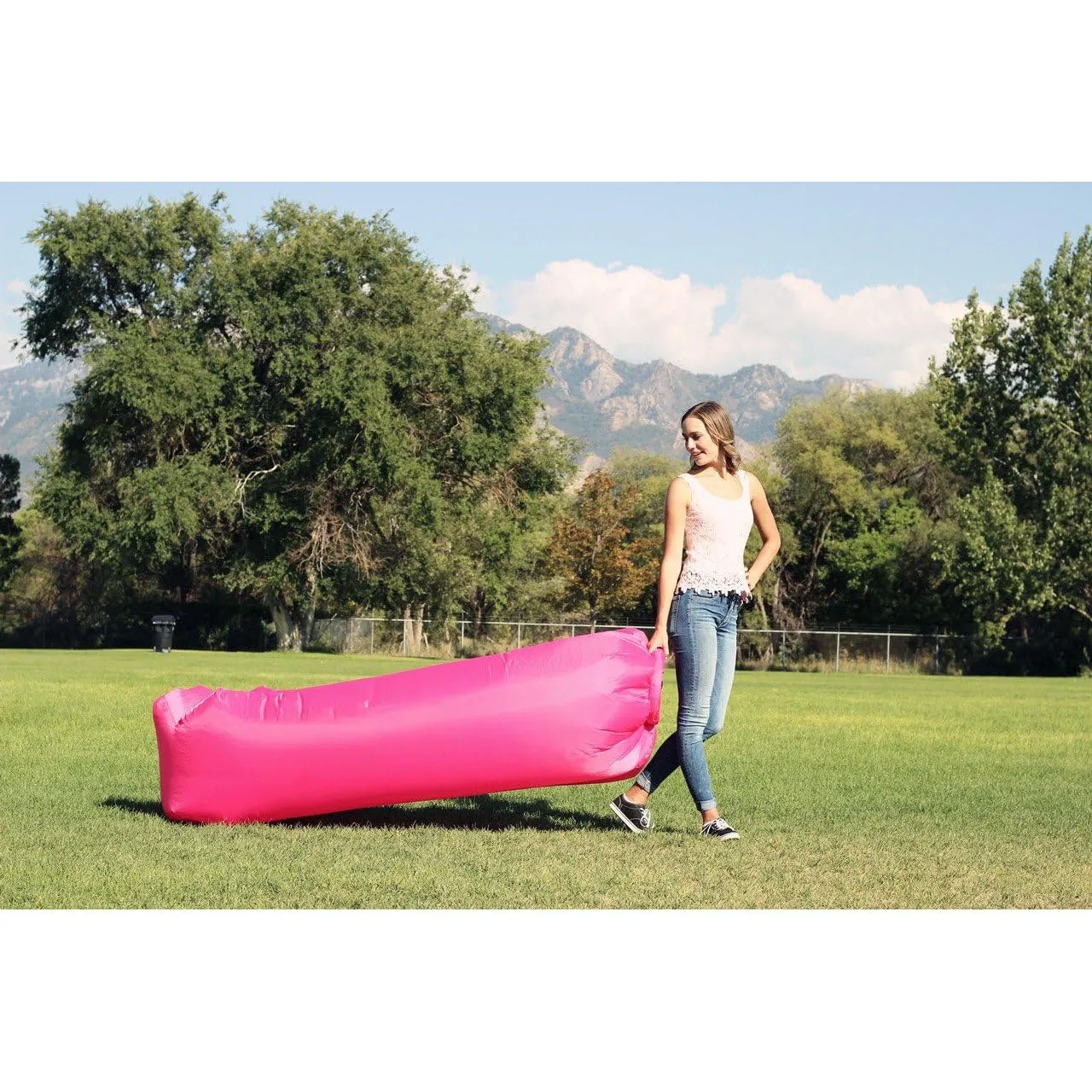 Inflatable Lounger Air Sofa Chair, Portable Waterproof Couch for Hiking, Picnics, Outdoor