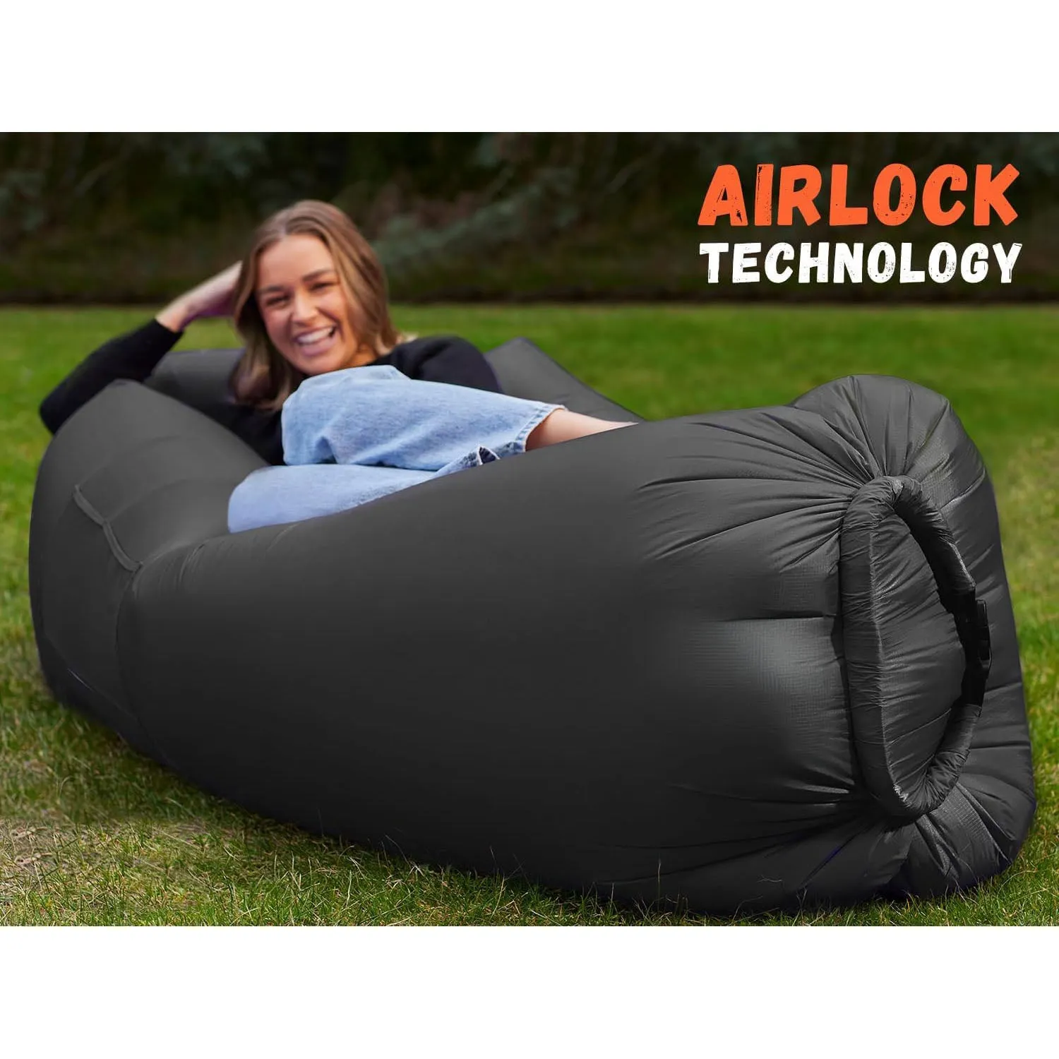 Inflatable Lounger Air Sofa Chair, Portable Waterproof Couch for Hiking, Picnics, Outdoor