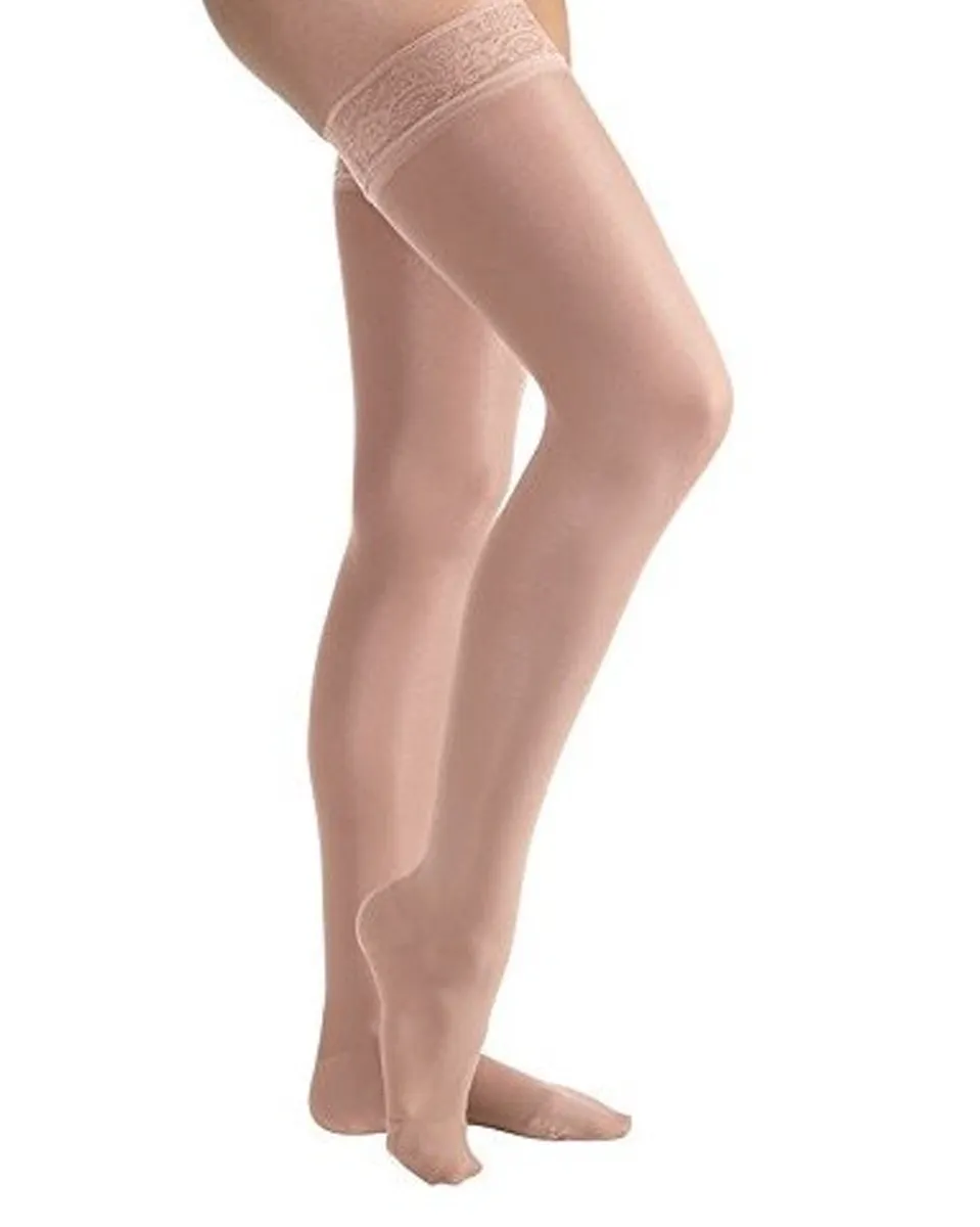 Jobst Ultrasheer Thigh Highs w/ Lace Silicone Top Band 15-20 mmHg