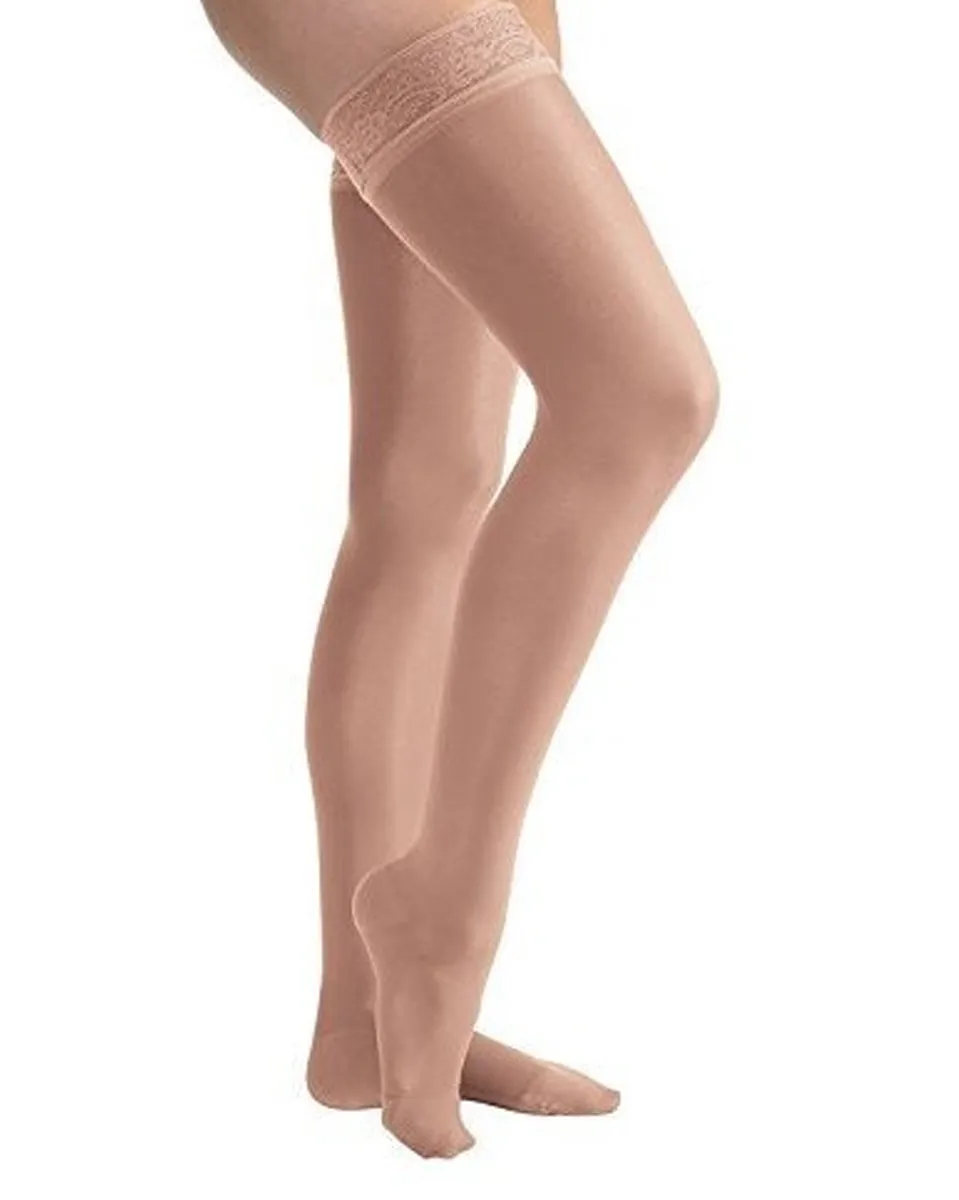 Jobst Ultrasheer Thigh Highs w/ Lace Silicone Top Band 15-20 mmHg