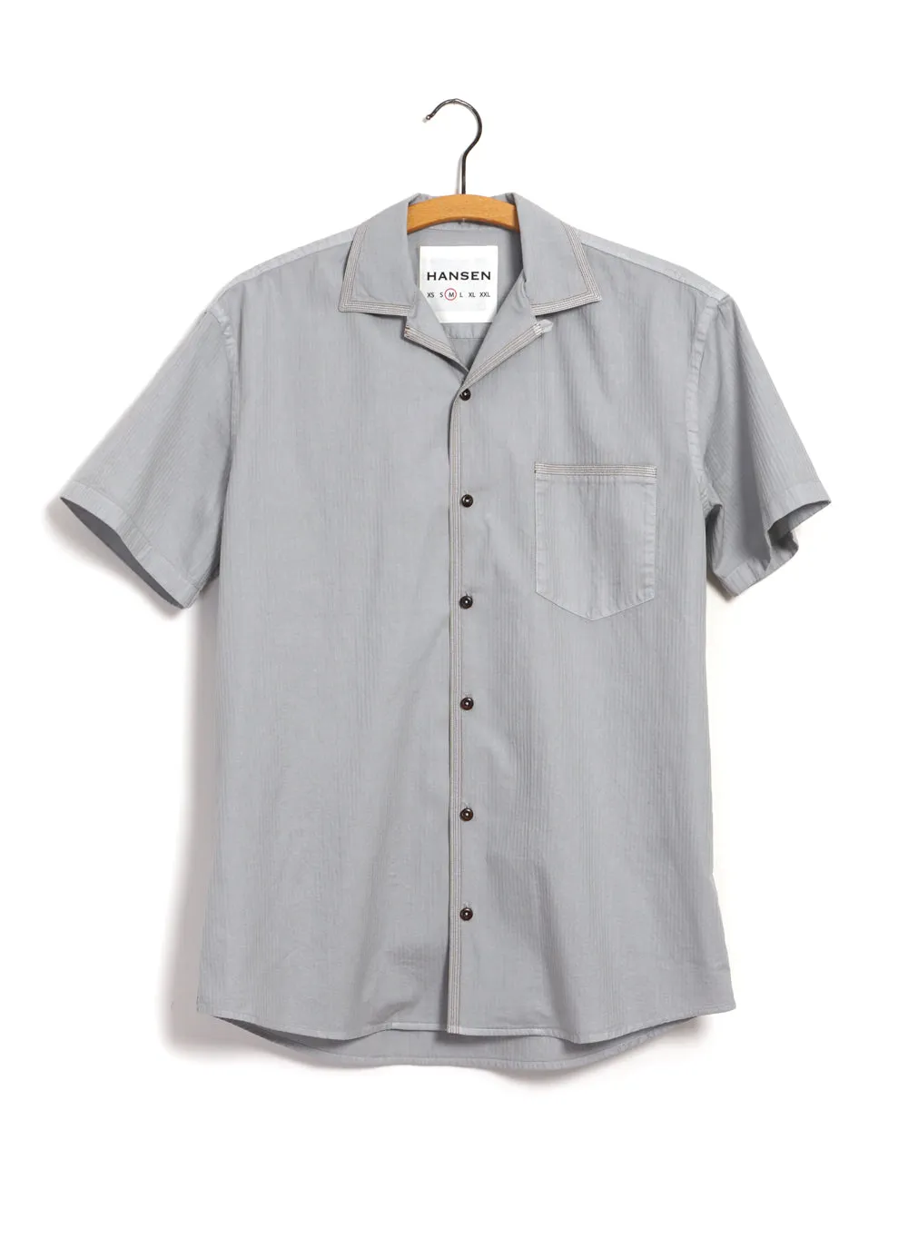 JONNY | Short Sleeve Herringbone Shirt | Rain