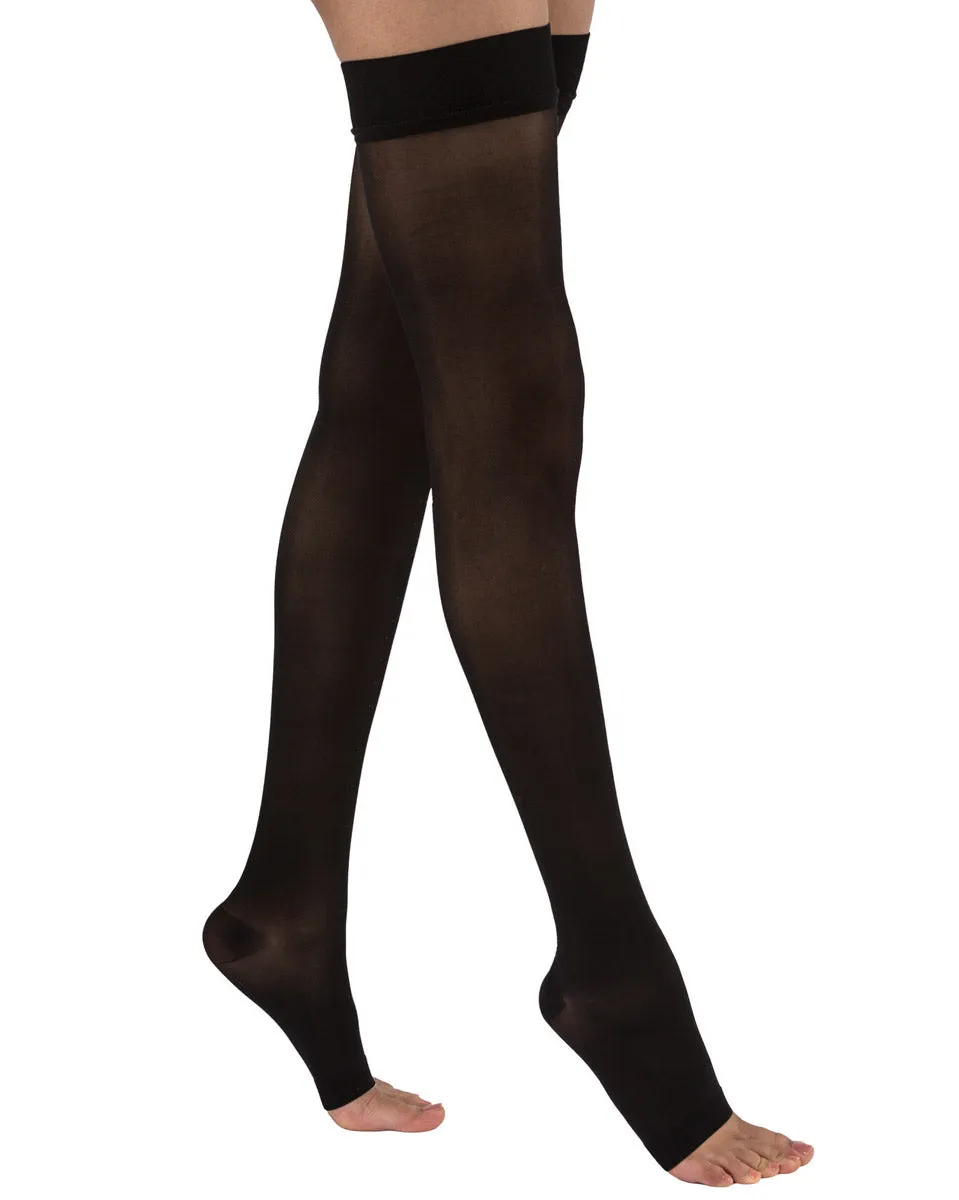 Juzo Naturally Sheer Thigh Highs Open Toe 30-40 mmHg