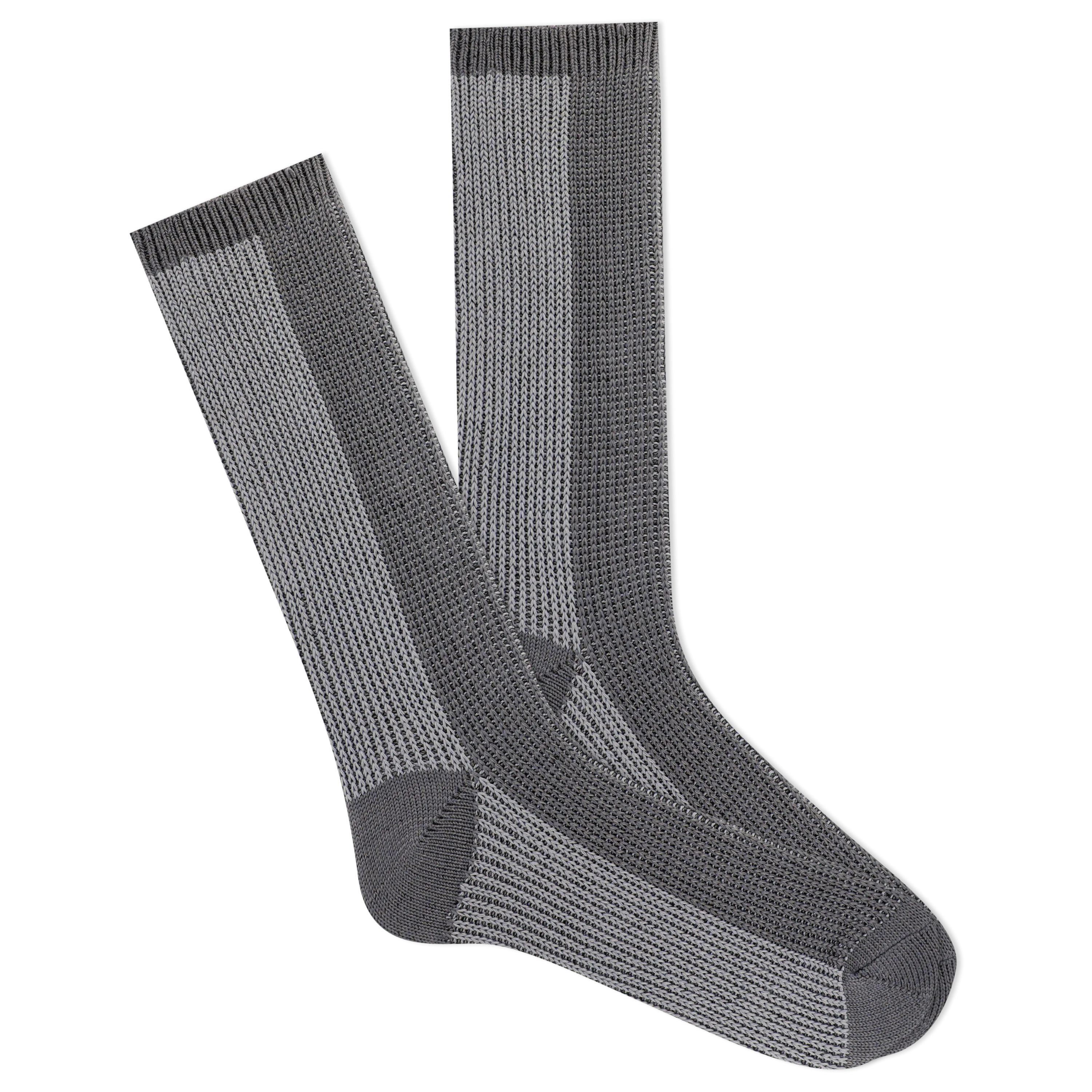 K.Bell Men's Soft Extreme Duo Color Block Boot Crew Socks