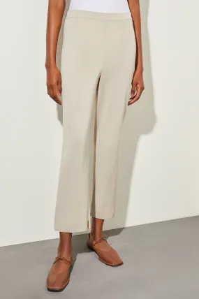 Knit Straight-Leg Ankle Pants