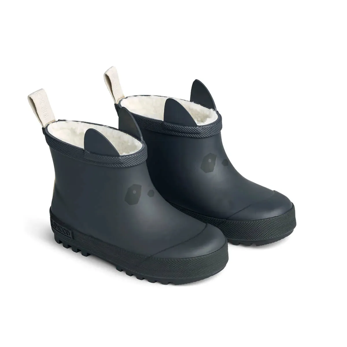 Liewood Jesse Insulated Waterproof Rain Boots for Kids - Midnight Navy & Black Mix