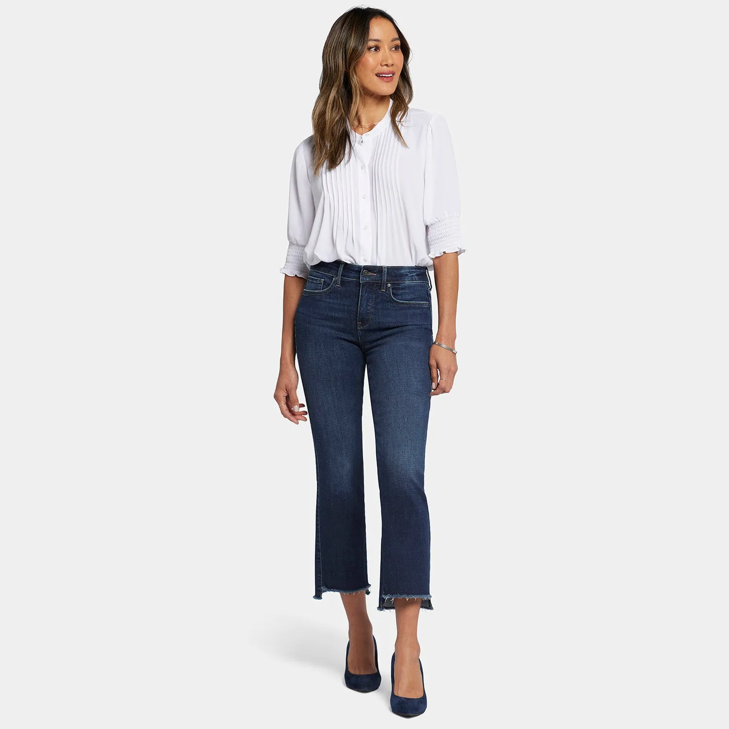 Marilyn Straight Ankle Jeans - Lotus Gardens