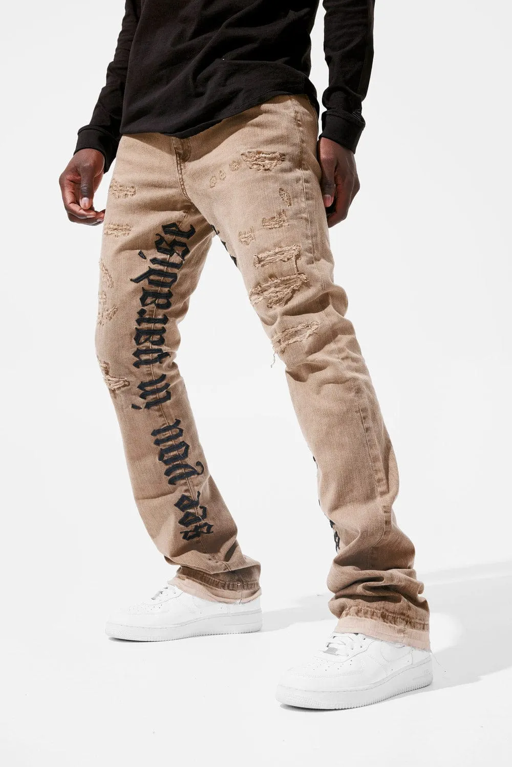 Martin Stacked - See You In Paradise Denim (Khaki)