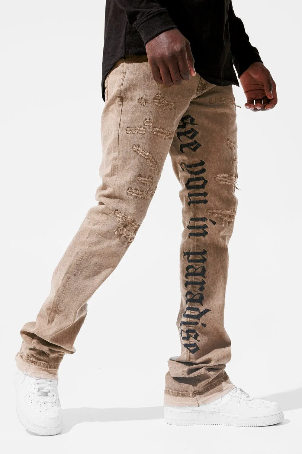 Martin Stacked - See You In Paradise Denim (Khaki)