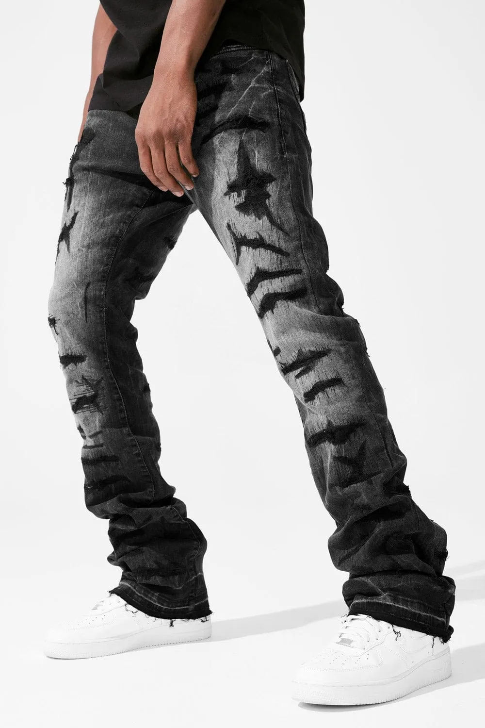 Martin Stacked - Wolverine Denim (Black Shadow)