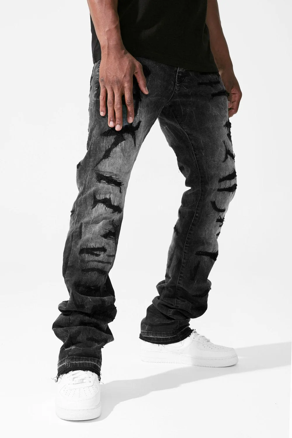 Martin Stacked - Wolverine Denim (Black Shadow)