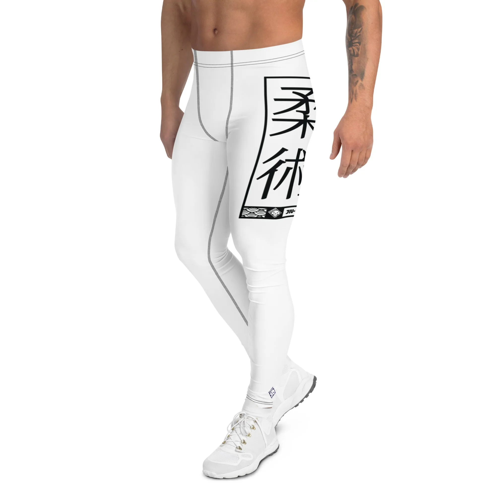 Men's Athletic Workout Leggings For Jiu Jitsu 016 - Snow