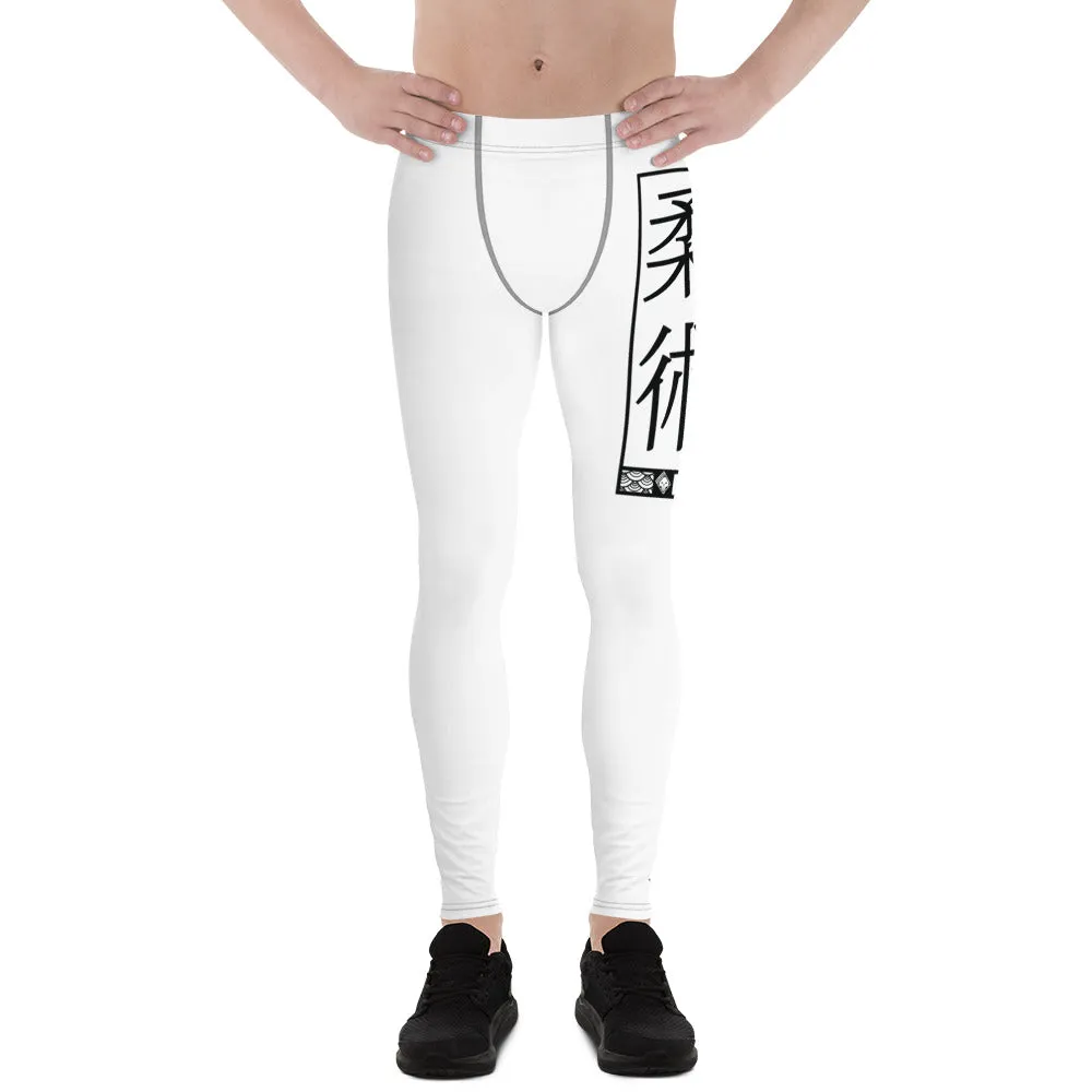 Men's Athletic Workout Leggings For Jiu Jitsu 016 - Snow