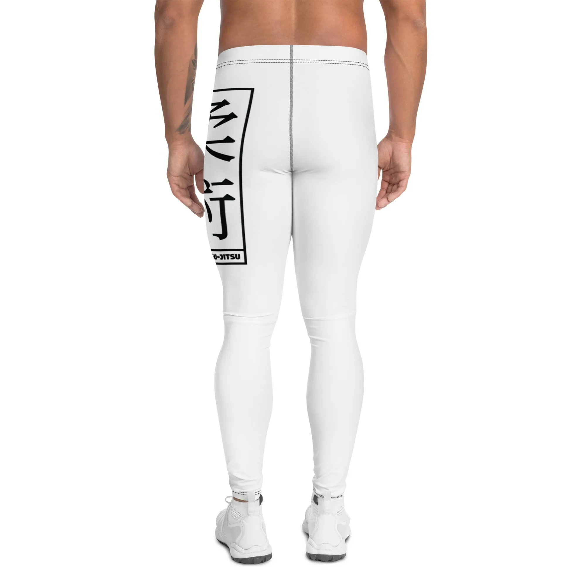 Men's Athletic Workout Leggings For Jiu Jitsu 016 - Snow