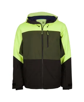 Men's Carbon Snow Jacket - Pyranine Yellow Colour Block