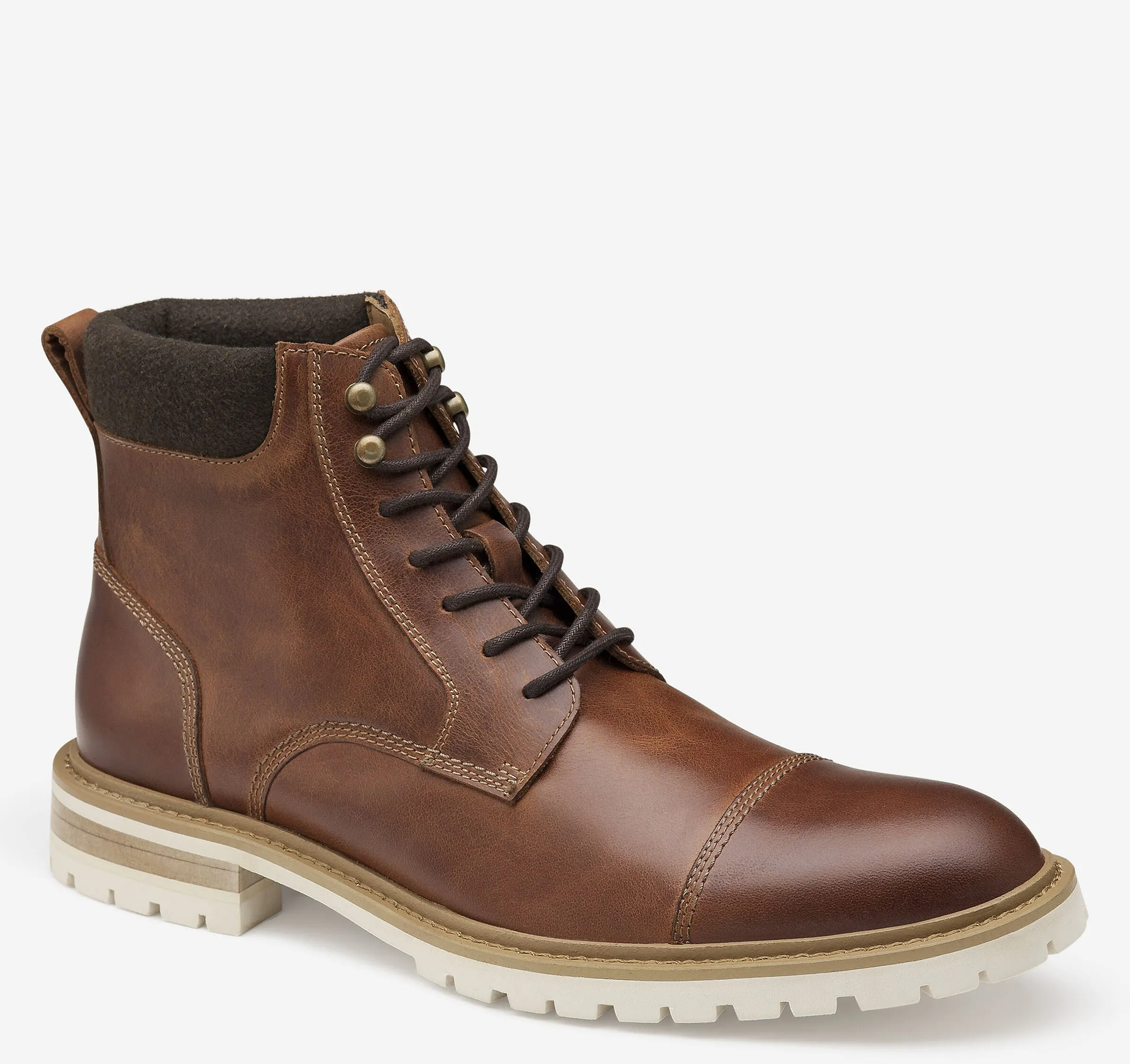 Men's Johnston & Murphy | Barrett Cap Toe Boot | Cognac Full Grain