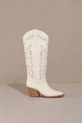 Miracle Miles Indigo Cowgirl Boot | White