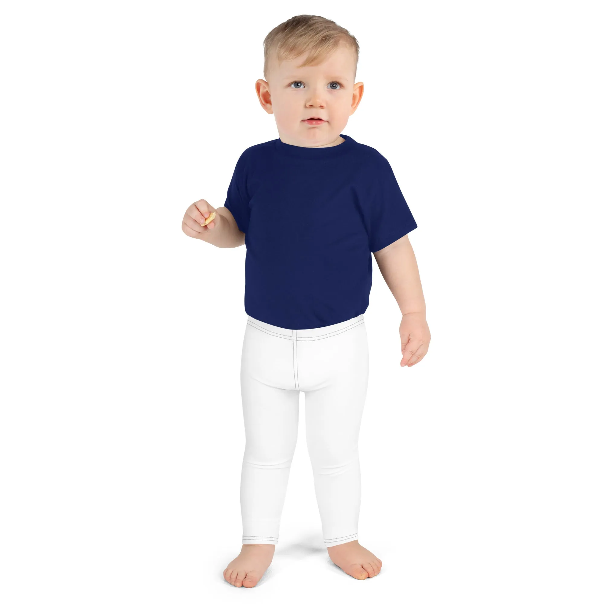 Move with Confidence: Boys' Solid Color Athletic Leggings - Snow