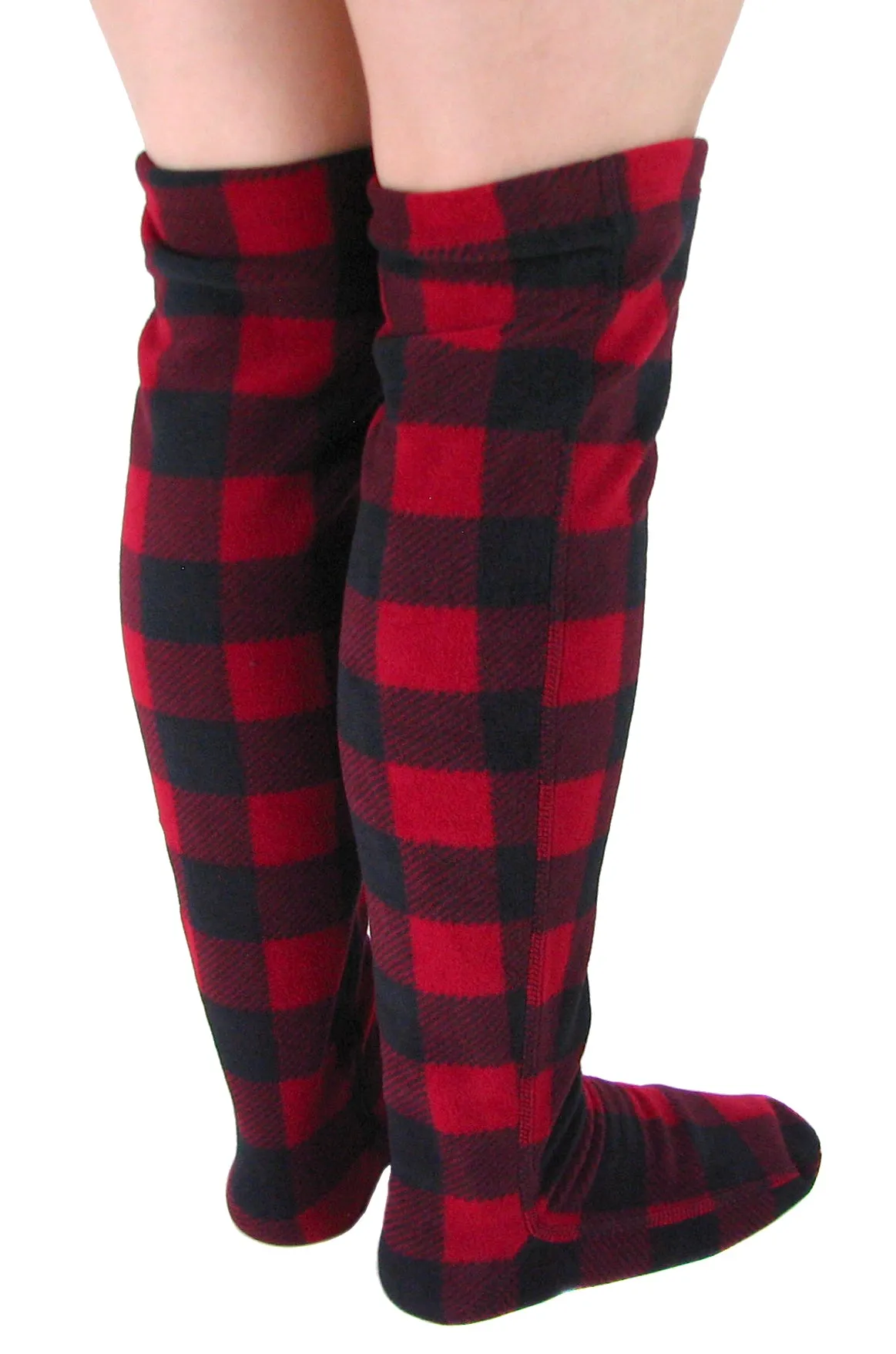 Over The Knee Fleece Socks - Lumberjack