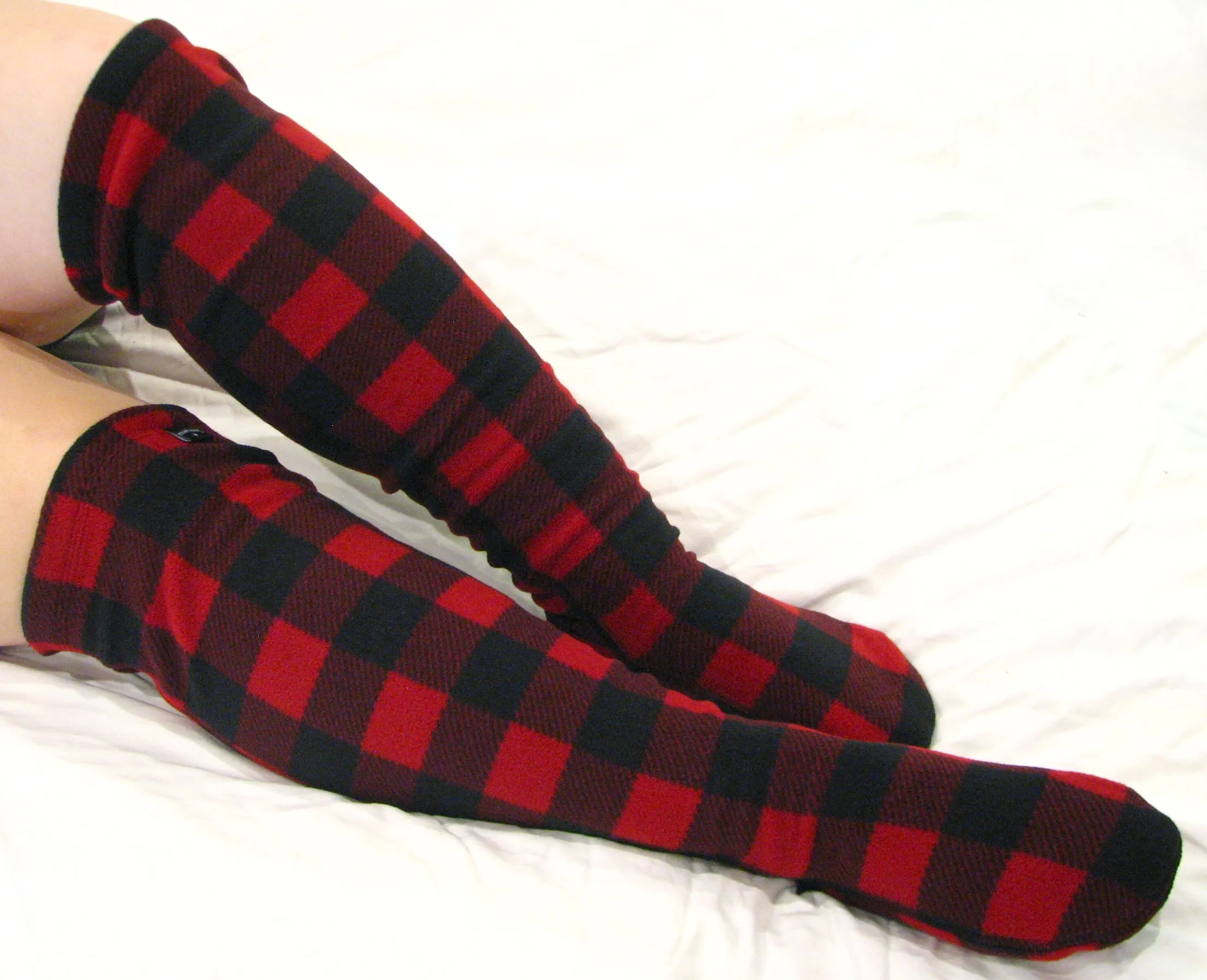 Over The Knee Fleece Socks - Lumberjack