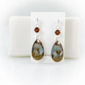 "Crystal Rain" (Coffee) Earrings