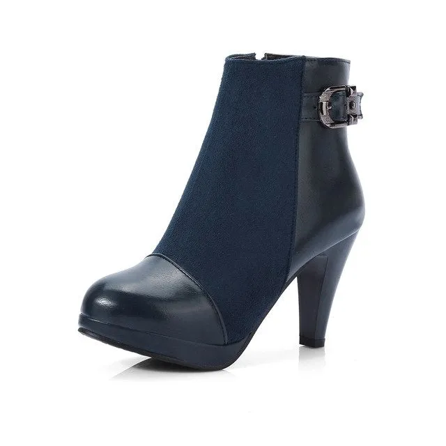 Spike High Heels Shoes Woman Ankle Boots