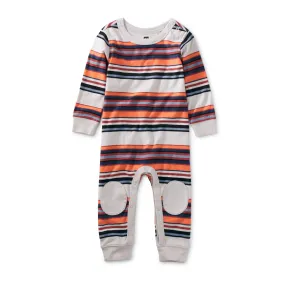 Tea Collection Stripe Knee Patch Baby Romper