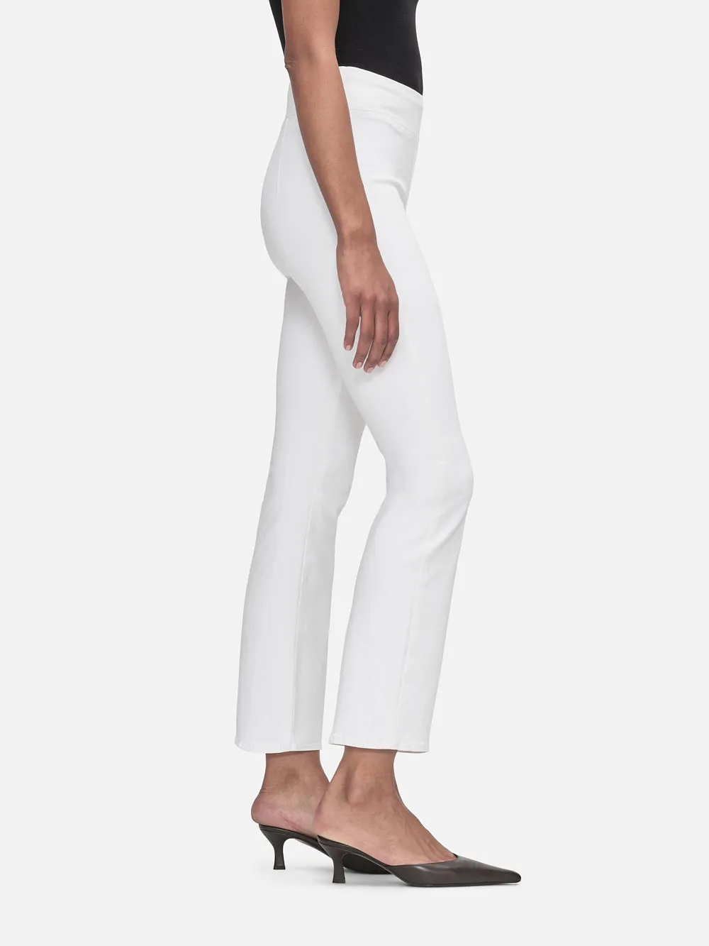 The Jetset Crop Mini Boot -- White