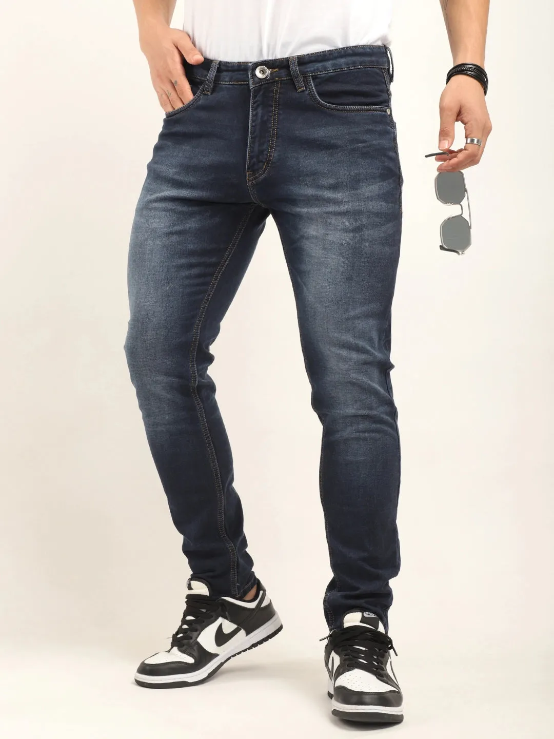 Voult Dark Blue Ankle Fit jeans