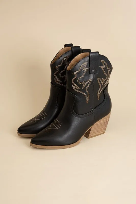 Western Flair Embroidered Cowgirl Boots