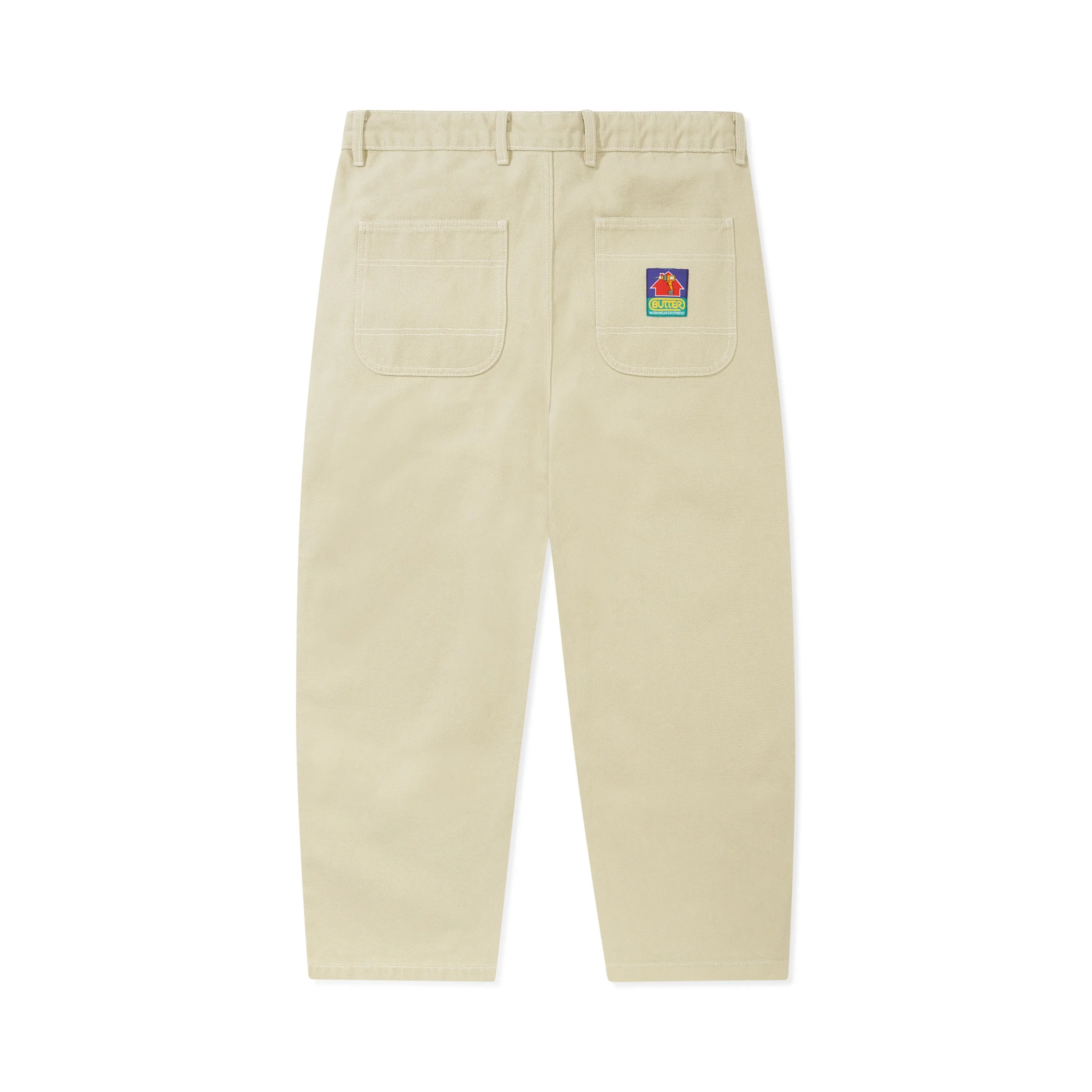 Work Double Knee Pants, Washed Khaki